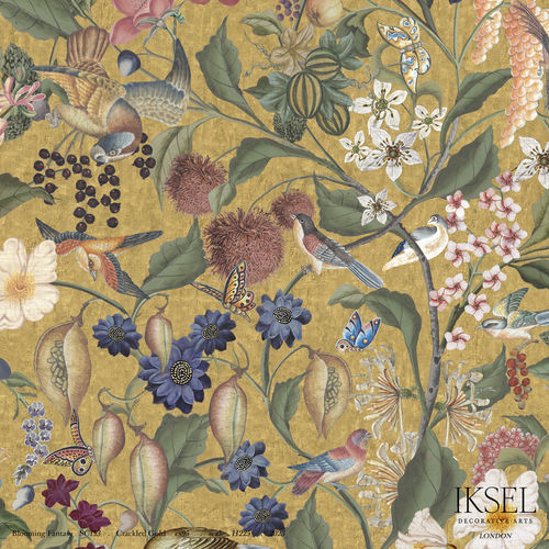 Moderne Tapete - SC153 Blooming Fantasy - Iksel Decorative Arts - Glasfaser / Vinyl / Naturmotiv