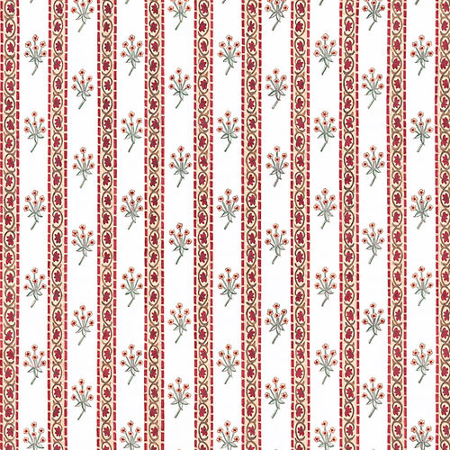 Moderne Tapete - RW301 Bouquet Stripe - Iksel Decorative Arts - Glasfaser / Vinyl / Blumenmotiv
