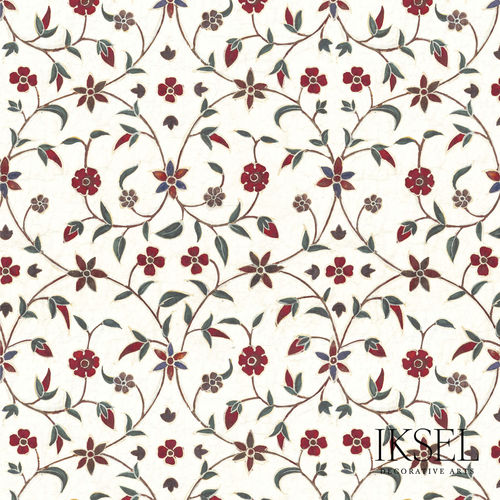 Moderne Tapete - RW303 Indian Arabesque - Iksel Decorative Arts - Glasfaser / Vinyl / PVC