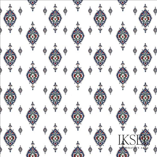 Moderne Tapete - IZNIK SINAN RW104 - Iksel Decorative Arts - Glasfaser / Vinyl / geometrisches Muster
