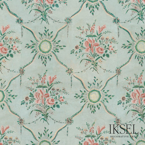 Moderne Tapete - RW414 Louis XVI Bouquet - Iksel Decorative Arts - Glasfaser / Vinyl / Naturmotiv