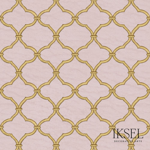Moderne Tapete - RW324 Jali Catur - Iksel Decorative Arts - Glasfaser / Vinyl / geometrisches Muster