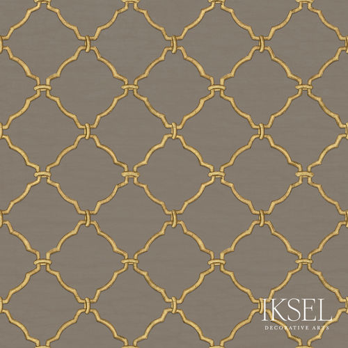 Moderne Tapete - RW322 Jali Dvi - Iksel Decorative Arts - Glasfaser / Vinyl / geometrisches Muster