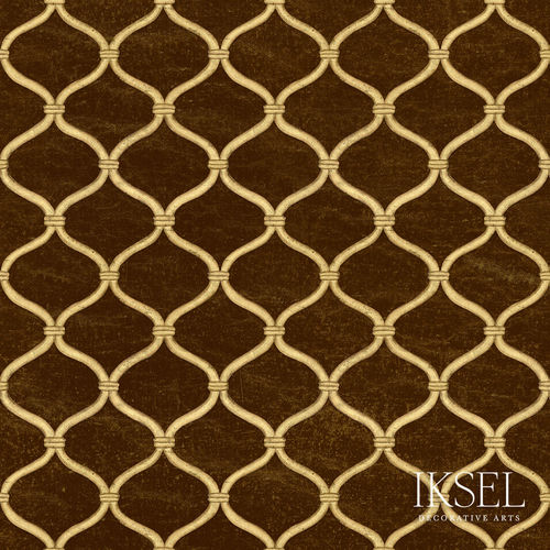 Moderne Tapete - RW321 Jali Eka - Iksel Decorative Arts - Glasfaser / Vinyl / geometrisches Muster