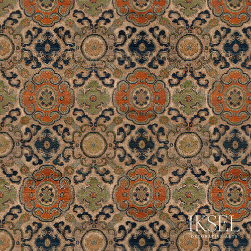 Moderne Tapete - RW910 Manchu Medallions - Iksel Decorative Arts - Vlies / Glasfaser / Vinyl