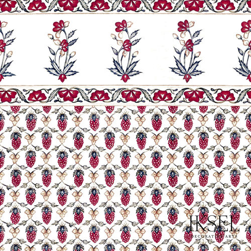 Moderne Tapete - RW307 Mogul Berry P. - Iksel Decorative Arts - Glasfaser / Vinyl / Naturmotiv