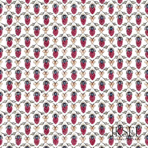 Moderne Tapete - RW308 Mogul Berry - Iksel Decorative Arts - Glasfaser / Vinyl / Naturmotiv