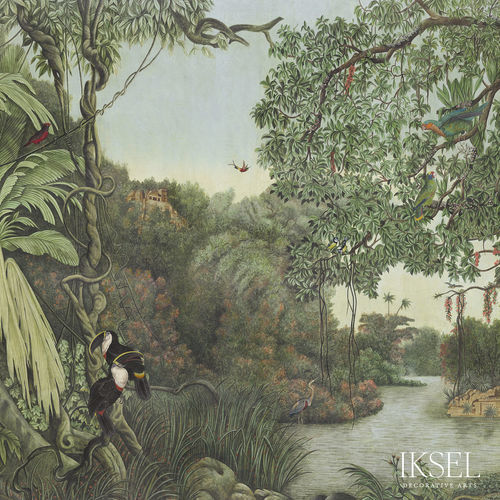 Moderne Tapete - SC161 Amazonia - Iksel Decorative Arts - Glasfaser / Vinyl / Naturmotiv