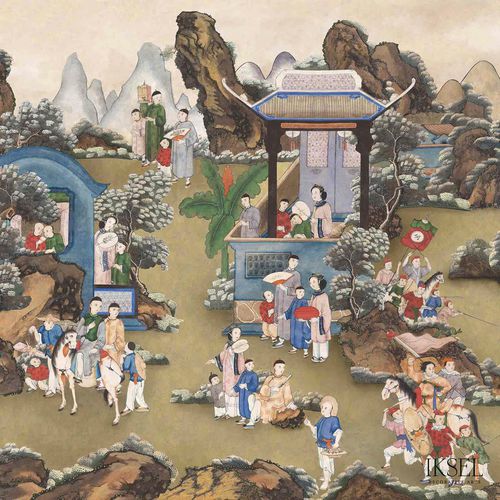 Moderne Tapete - SC159 Chinese Suite - Iksel Decorative Arts - Glasfaser / Vinyl / Naturmotiv