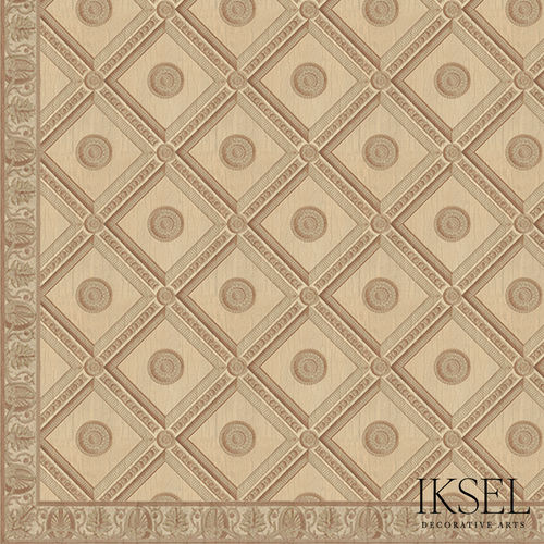 Moderne Tapete - CE204 Coffered Lozenge Ceiling - Iksel Decorative Arts - Glasfaser / Vinyl / geometrisches Muster