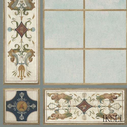 Moderne Tapete - CE127 Directoire Ceiling II - Iksel Decorative Arts - Glasfaser / Vinyl / Panorama
