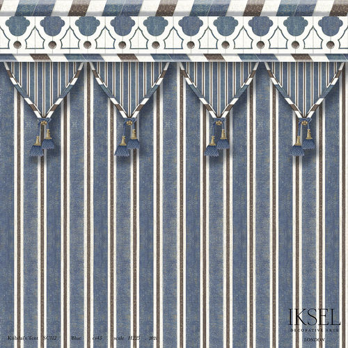 Moderne Tapete - SC112 Kubilaï's Tent - Iksel Decorative Arts - Vinyl / Panorama / geometrisches Muster