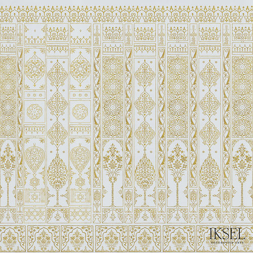 Moderne Tapete - AR251 Arabica - Iksel Decorative Arts - Vinyl / Glasfaser / geometrisches Muster
