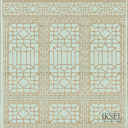 Moderne Tapete - AR651 Bamboo - Iksel Decorative Arts - Vinyl / Glasfaser / geometrisches Muster