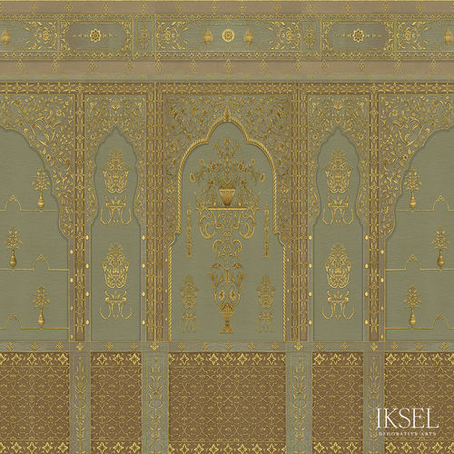 Moderne Tapete - AR301 Bikaner - Iksel Decorative Arts - Vinyl / Glasfaser / Blumenmotive