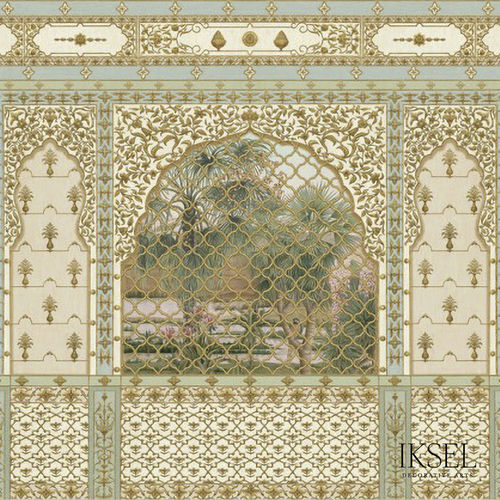 Moderne Tapete - AR302 Bikaner Bagh - Iksel Decorative Arts - Vinyl / Glasfaser / Naturmotiv