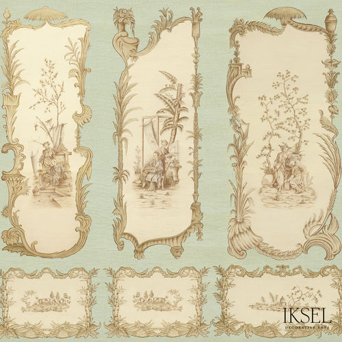 Moderne Tapete - AR655 Chinoiserie - Iksel Decorative Arts - Vinyl / Glasfaser / Naturmotiv