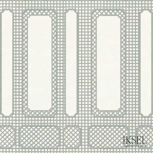 Moderne Tapete - AR406 French Garden Trellis - Iksel Decorative Arts - Vinyl / Glasfaser / geometrisches Muster