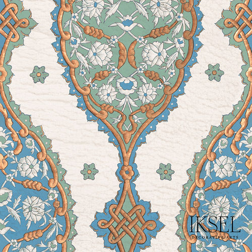 Moderne Tapete - RW202 Topkapi  - Iksel Decorative Arts - Vinyl / Glasfaser / Blumenmotive
