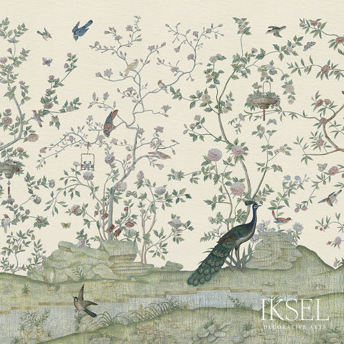 Moderne Tapete - XANADU LANDSCAPE - Iksel Decorative Arts - Vinyl / Glasfaser / Naturmotiv
