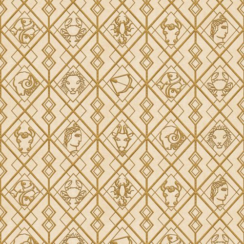 Moderne Tapete - DECO ZODIAC RW443 - Iksel Decorative Arts - Glasfaser / Vinyl / Art-Déco-Muster