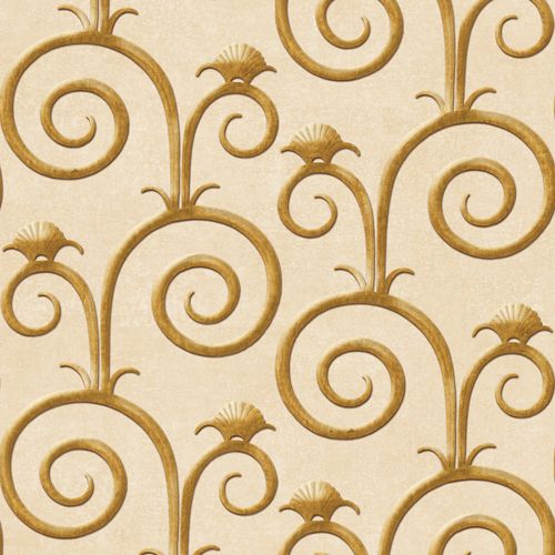 Moderne Tapete - DECO SPIRALS LARGE RW446 - Iksel Decorative Arts - Glasfaser / Vinyl / Art-Déco-Muster
