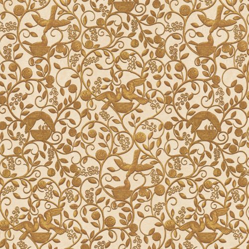 Moderne Tapete - DECO DOVES RW444 - Iksel Decorative Arts - Glasfaser / Vinyl / Tiermotiv
