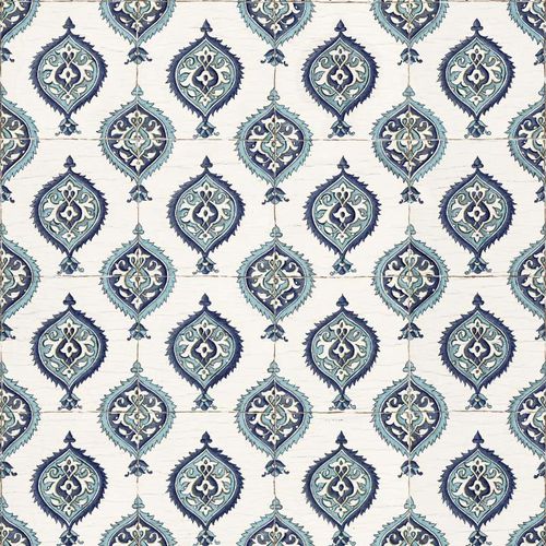 Moderne Tapete - IZNIK MEDALLIONS RW119 - Iksel Decorative Arts - Glasfaser / Vinyl / geometrisches Muster