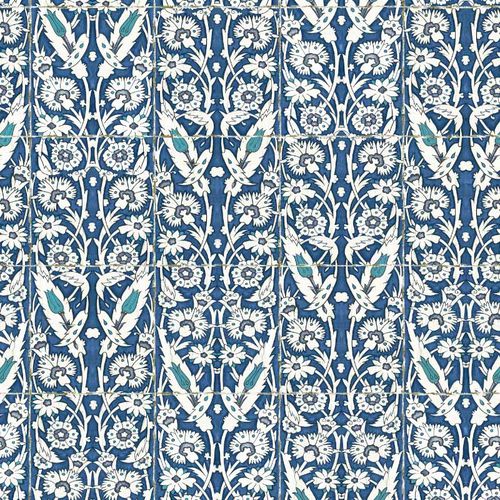 Moderne Tapete - RW125 IZNIK HATICE - Iksel Decorative Arts - Glasfaser / Vinyl / Naturmotiv