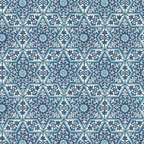 Moderne Tapete - RW122 IZNIK CEMIL STAR - Iksel Decorative Arts - Glasfaser / Vinyl / geometrisches Muster