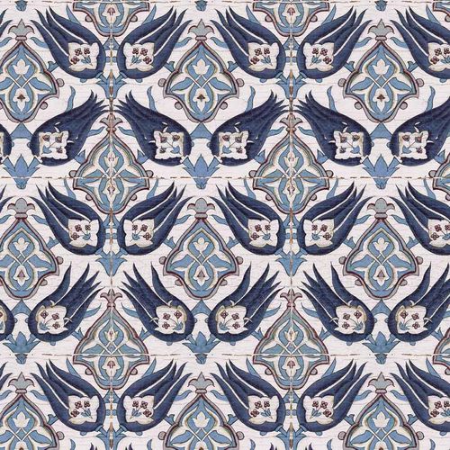 Moderne Tapete - IZNIK TURHAN RW127 - Iksel Decorative Arts - Glasfaser / Vinyl / geometrisches Muster