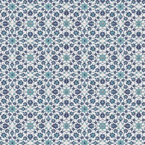 Moderne Tapete - IZNIK SAFIYE RW128 - Iksel Decorative Arts - Glasfaser / Vinyl / geometrisches Muster