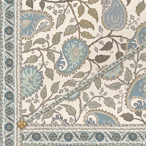 Moderne Tapete - SUZANI PAISLEY CEILING CE152 - Iksel Decorative Arts - Vinyl / Naturmotiv / violett