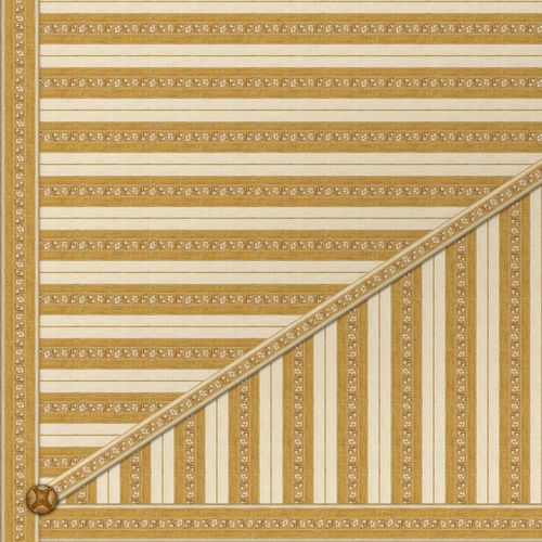 Moderne Tapete - SAFAVID WIDE STRIPE CEILING CE929 - Iksel Decorative Arts - Vinyl / Streifenmuster / gelb