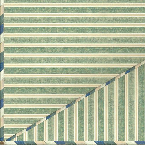 Moderne Tapete - KUBILAI'S TENT X-CEILING CE113 - Iksel Decorative Arts - Vinyl / Streifenmuster / grün