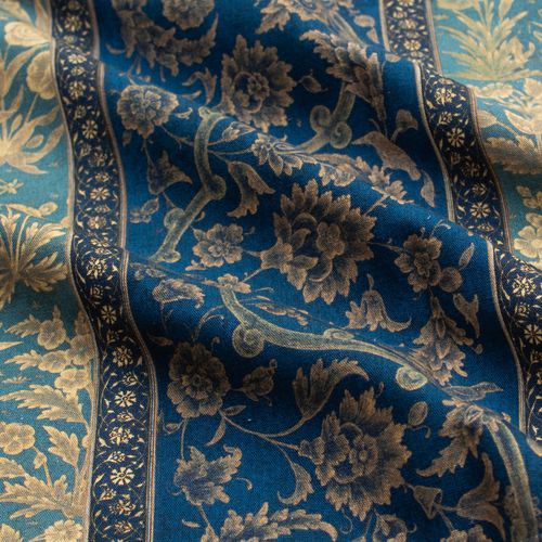 Möbelstoff - NUR JAHAN STRIPE L. RF922B - Iksel Decorative Arts - für Vorhänge / für die Innenarchitektur / Blumenmotiv