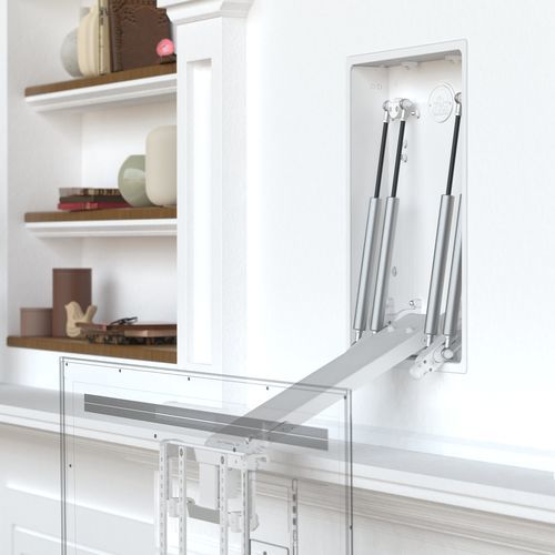 Moderne TV-Wandhalterung - Out of sight mounting solutions  - schwenkbar / einziehbar / Metall