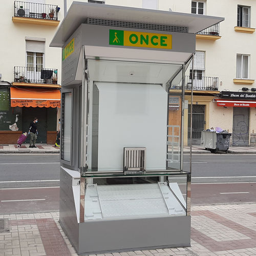 Kiosk für gewerbliche Nutzung - ONCE - Primur - Lotterie / für Außenbereich / Metall