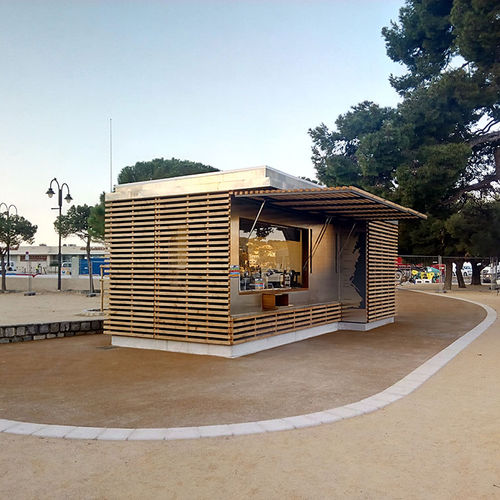 Kiosk für gewerbliche Nutzung - CASSIS - Primur - Information / für Außenbereich / Metall