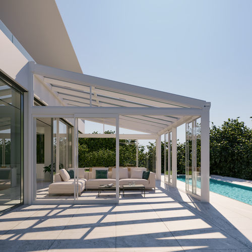 Glasveranda - GRANDE - SCHILDR Inc - Aluminium / Polycarbonat / für Gewerbegebrauch