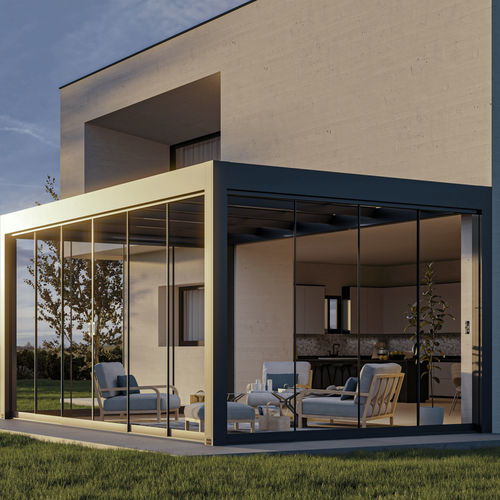 Selbsttragende Veranda - PANORA - SCHILDR Inc - Glas / Aluminium / Polycarbonat