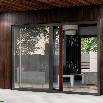 Glasschiebetür - VitraQ - Aluminium / PVC / mit Doppelverglasung