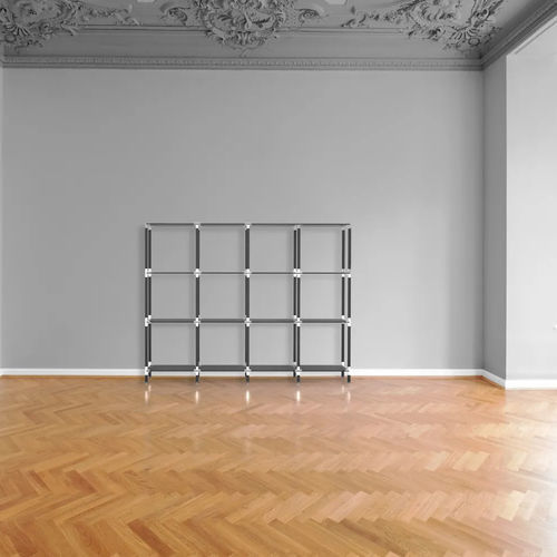 Wandmontiertes Regalsystem - Library 190/120 - tRACK by Kesseböhmer GmbH - selbsttragend / modern / pulverbeschichteter Stahl
