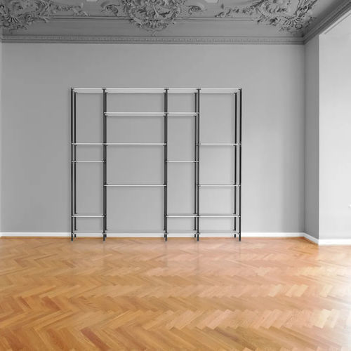 Wandmontiertes Regalsystem - Art 250/250 - tRACK by Kesseböhmer GmbH - selbsttragend / modern / pulverbeschichteter Stahl