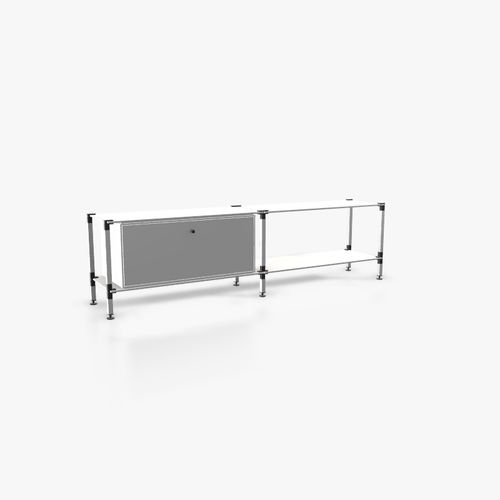 Modernes Sideboard - L.2.900.1.1.AZ.00.1 - tRACK by Kesseböhmer GmbH - Holzfurnier / lackiertes MDF / pulverbeschichteter Stahl