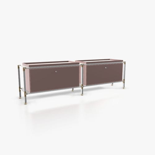Modernes Sideboard - L.2.900.1.2.AZ.TA.1 - tRACK by Kesseböhmer GmbH - Holzfurnier / lackiertes MDF / pulverbeschichteter Stahl