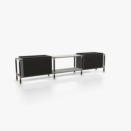 Modernes Sideboard - L.3.750.1.2.AZ.TA.1 - tRACK by Kesseböhmer GmbH - Holzfurnier / lackiertes MDF / pulverbeschichteter Stahl