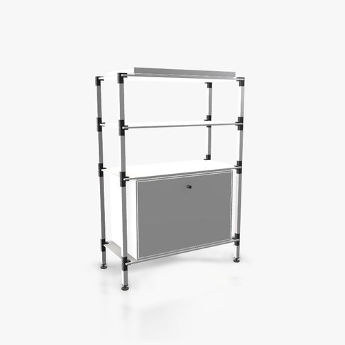 Modernes Sideboard - H.1.750.3.1.KU.TA.1 - tRACK by Kesseböhmer GmbH - Holzfurnier / lackiertes MDF / pulverbeschichteter Stahl