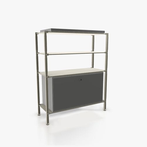 Hohes Sideboard - H.1.900.3.1.KU.TA.1 - tRACK by Kesseböhmer GmbH - modern / Holzfurnier / lackiertes MDF