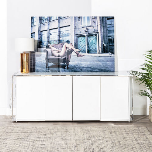 Modernes Sideboard - SUITE - CAMINO A CASA - MDF / Spanplatte / mit Schiebetür